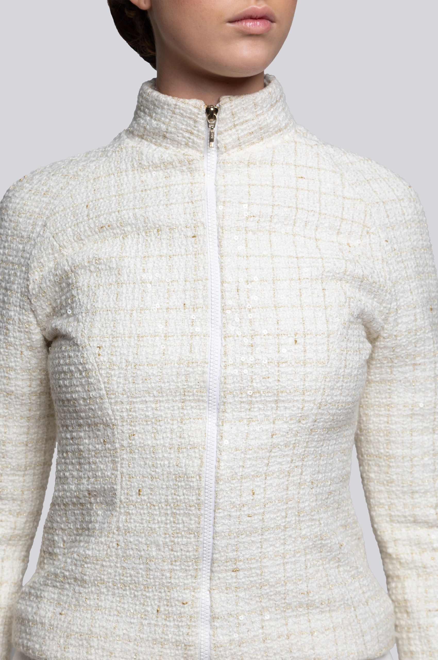 Tweed and fleece inner jacket